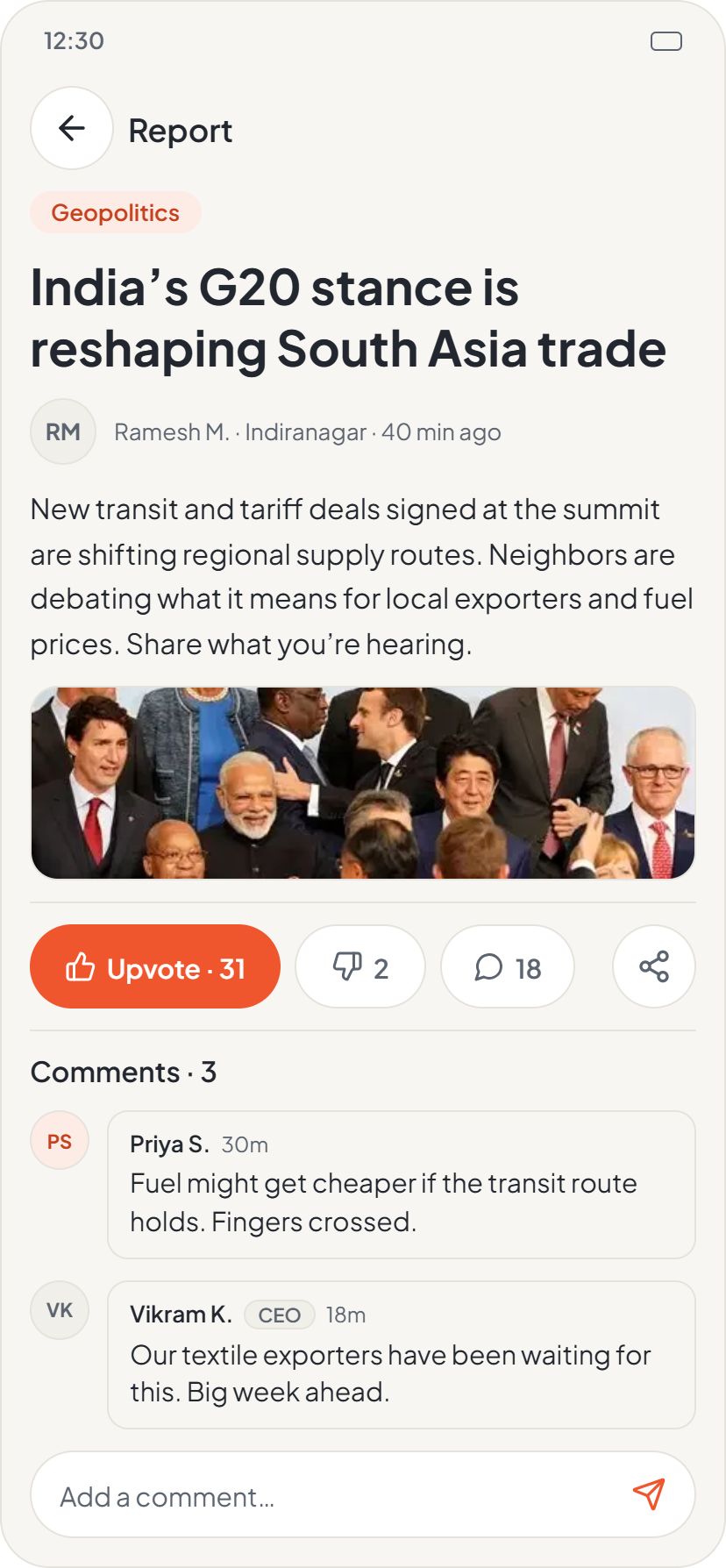 A report thread on geopolitics